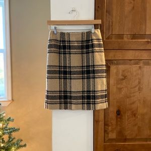 LOFT plaid skirt